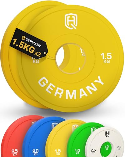 HQ Germany® Fractional Plates 0,5-2,5kg [±10g Kalibriert] - Hantelscheiben 50mm