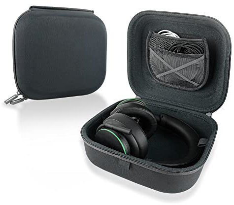 Linkidea Headphones Carrying Case Compatible with Corsair HS55, HyperX Cloud III, Logitech G435 Case, Replacement Protective Hard Shell Travel Bag with Cable, Charger Storage (Grey)