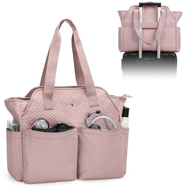 Fasrom Nurse Bag for Work Nurses with Laptop Sleeve, Clinical Tote Bag for Nursing Students or Doctors, Pink (Empty Bag Only)