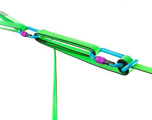 Longline Slackline Kit - Primitive light 25 - Contiene Linea da camminata, Moschettoni, Anelli e Sling per tendere e Sacca da trasporto - Set Completo Lunghezza 25m