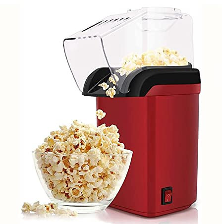 Hot Air Popcorn Maker 1200W Popcorn Machine Large Capacity Healthy Popcorn Popper With Measuring Cup Popcorn Making Machine For Party Christmas Movie Nights