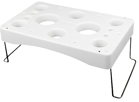 MAGICLULU Cake Decoration Work Table Piping Bag Holder Stand with Icing Nozzles Storage Rack Pastry Bags Tray Organizer for Various Size Bags