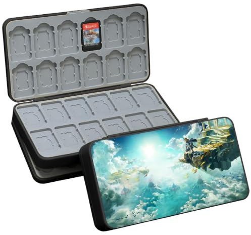 Custodia per Schede di Gioco, Custodie Giochi per Switch, Switch Game Card Case, Con 48 Giochi Cartridge Slot & 48 SD Card Storage, Design Magnetico,Organizer Antiurto Resistente All'acqua (SC4803)