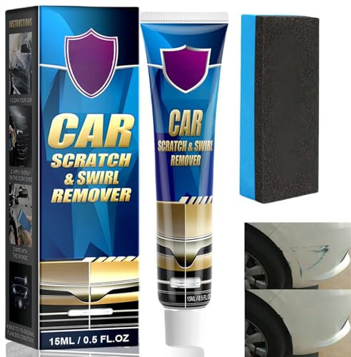 15ml Car Paint Scratch Repair with Sponge,Scratch Remover Kit,Deep Scratch Remover,Car Scratch Repair Paste for Deep Scratches,Wax Scratch Repair,Car Repair Scratches Paste,Car Polish for Scratch