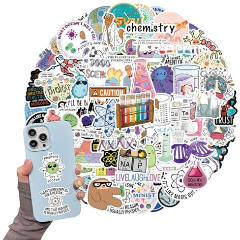 Funny Biology Stickers - Biology Laboratory Stickers | Science Laboratory Stickers | 110x Birthday Party Supplies Decoration for Laptop, Water Bottle, Phone, Notebook and Skateboard