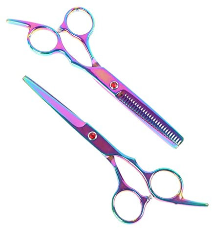 2Styles 6 Zoll Regenbogen Cut Effilierschere Friseurschere für Haarpflege-Tool