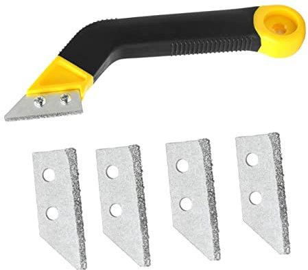 Angoily 1juego Para Remover Junta De Azulejos Con Diseño Angulado y Cuchillas Reemplazables Mango Antideslizante y Cuchillas Para Limpieza De Azulejos y Eliminación De