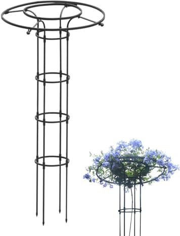 Traliccio verticale da giardino in metallo da 150 cm, Supporto per piante rampicanti in metallo, Telaio verticale a torre tipo ombrello, Torre per piante rampicanti, PlantClimbingSupport, Traliccio da