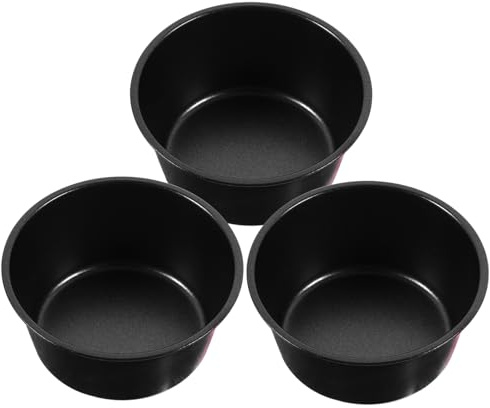 Luxshiny 3pcs Nonstick Pudding Cup Muffin Pan Souffle Cups Cupcake Baking Molds