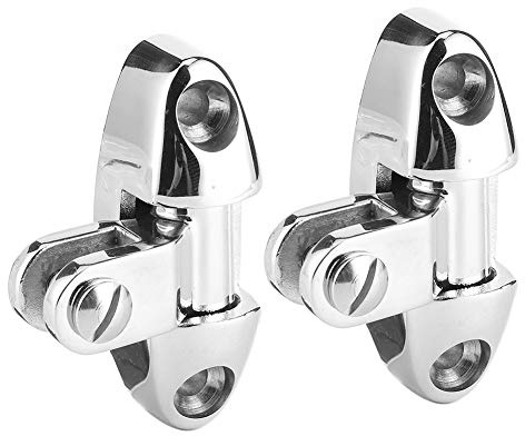 316 Charnière Marine en Acier Inoxydable 180 Degrés pour Pont Tournant avec Coussin en Caoutchouc pour Bateaux Yachts Voitures et Remorques
