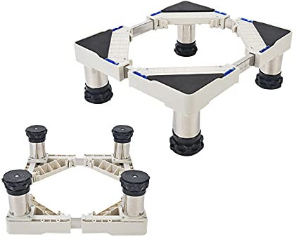 Adjustable Appliance Stand 4-Leg Base for Washing Machines Mini Fridges & AC Units Height 38-56 cm Ideal for Ice Machines & Planters Sturdy Support Frame.