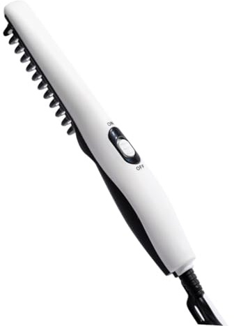 iplusmile Peigne Lisseur Barbe Homme Peigne à Barbe Électrique Portable 220V Chauffage Rapide Technologie Ionique Anti-Pointes Fourchues pour Coiffeur ou Usage Domestique