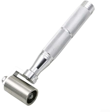 Pressure Roller, Stainless Steel Flat Roller Wallpaper Seam Smoothing Laminate Rollers For Home Decoration Seamed DIY Tool (34mm)