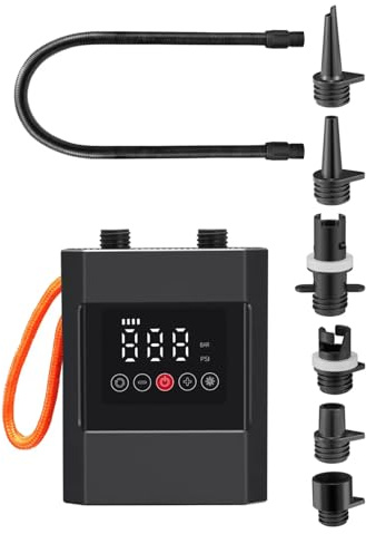 Fafeims Pompa di Gonfiaggio e Sgonfiaggio Rapido - Pompa Elettrica Ad Alta Pressione da 20 PSI per Paddle Board - Materiale ABS Resistente Ideale per Kayak, Piscina Gonfiabile, Barca