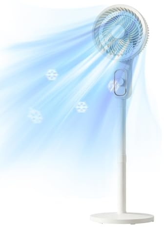 Ventilador De Pie Múltiples velocidades, altura ajustable y bajo ruido