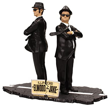 SD Toys - Movie Icons The Blues Brothers Jake & Elwood Figure Set, Multicolore, 7(cca. 18cm)