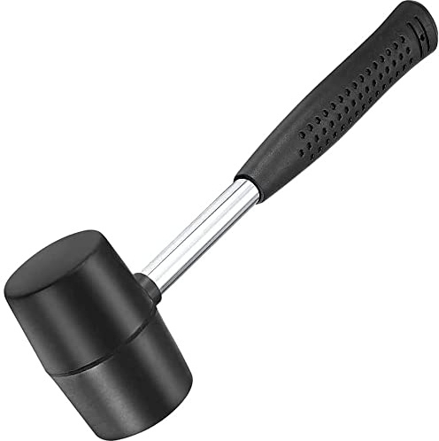 Utoolmart 20 Ounce Rubber Mallet Hammer 65mm Diameter with Anti-Slip PVC Coated Handle Tool for Floor Installation