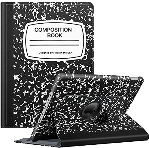 Fintie Hülle für iPad 10.2 Zoll 9.Generation / 8. Gen / 7. Gen (Modell 2021/2020/2019) mit Pencil Halter - 360 Grad Rotierend Stand Schutzhülle Cover mit Auto Schlaf/Wach Funktion, Mandelblüten