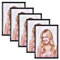 Alishomtll Bilderrahmen DIN A4 Bilderrahmen 5er Set, 21 x 29,7 cm, Schwarz Fotorahmen Kunststoffrahmen für Mehrere Bilder Fotos