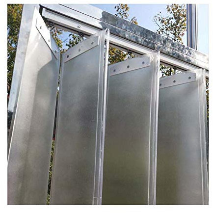 LJIANW PVC Streifenvorhang Lamellen, Anpassbar PVC-Vorhang Faltbar Schiebetür Windschutzscheibe Isolierung Trennvorhang, 1,5 Mm Breite 18cm Undurchsichtiges PVC (Color : 1.5mm, Size : 0.9X2.1M)