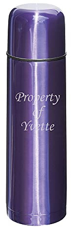 Personalised Purple Thermo Flask 500ml,Thermal Flask for Hot & Cold Drinks