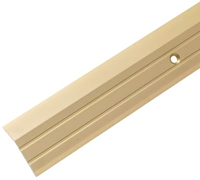 Gedotec Profilé de transition en aluminium perforé Profilé de finition en aluminium | Pied-plancher compensation de hauteur | Profilé de compensation anodisé or | Baguette de recouvrement 90 cm