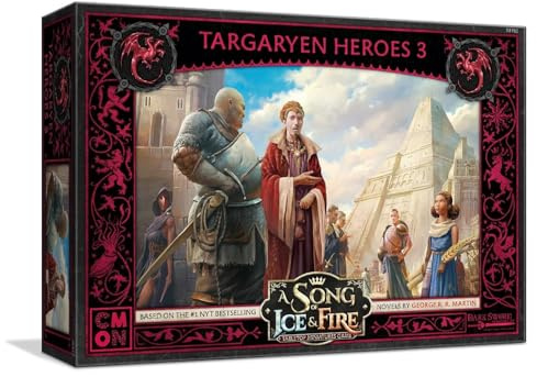 Cmon A Song of Ice and Fire Tabletop Miniatures Game Targaryen Heroes III Box Set, Strategiespiel für Teenager und Erwachsene, ab 14 Jahren, 2 Spieler, durchschnittliche Spielzeit 45–60 Minuten,