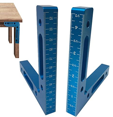 Morsetti a 90 gradi per la lavorazione del legno | Morsetto ad angolo per lavorazione del legno Strumenti di serraggio in lega di alluminio 2 PZ, morsetti angolari professionali per scatola per foto