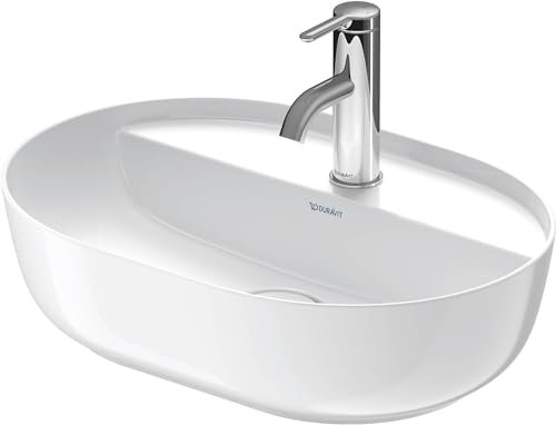 Duravit Luv Aufsatzwaschbecken mit 1 Hahnloch und WonderGliss 50x35x14cm Weiß
