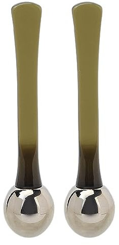 2 Uds Aplicadores de Crema para Ojos, Masajeador de Rodillos para Ojos Faciales, Aplicador para el Cuidado de los Ojos, Varita de Rodillo de Crema para Ojos de Metal, para