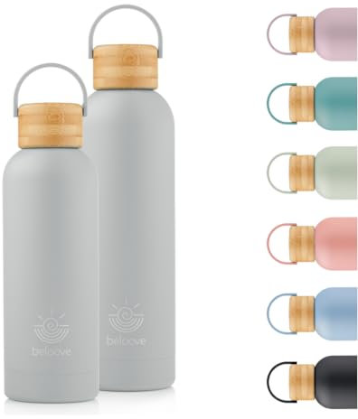 beloove® Trinkflasche Edelstahl 750ml – Für Kohlensäure geeignet, 100 % auslaufsicher, spülmaschinenfest, BPA-frei, Thermoflasche doppelwandig – hält 12h heiß & 24h kalt