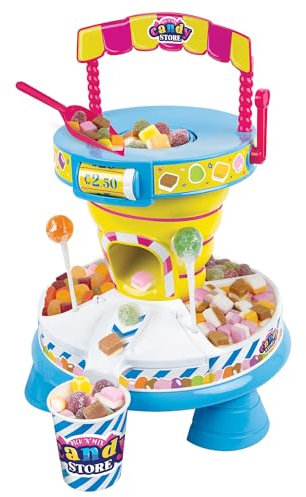 Casdon Pick & Mix Candy Store | Interactive Sweet Shop Set For Children 3+ | Rotating Price Wheel, Play Money & Real Sweets Included!