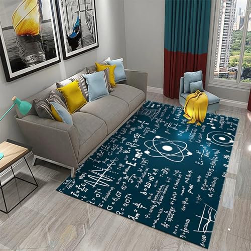 Kinderteppich Mathematische Formelberechnung - Kurzflor Teppich Kinderzimmer Spielteppich Antiallergen Und Extra Weich - Babyzimmer Teppiche Für Junge Und Mädchen Babyteppich 120 X 180 Cm / 47. -9N3T1