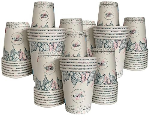 100 Kaffeebecher To Go Pappe 120ml Design COFFEE LOVERS Pappbecher Einweg für Kaffee & Tee - Einwegbecher für Heißgetränke bis 95°C und Kaltgetränke Papp Becher für Unterwegs