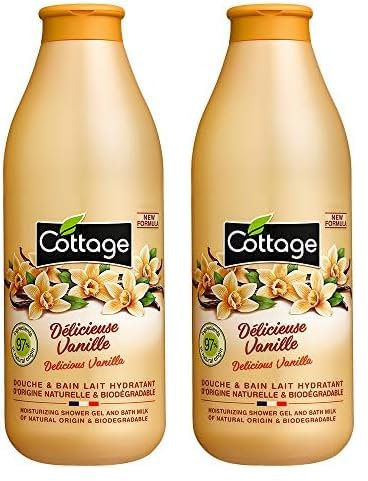 Gel de ducha y Baño de Leche con Vainilla 750 ml (Paquete de 2)