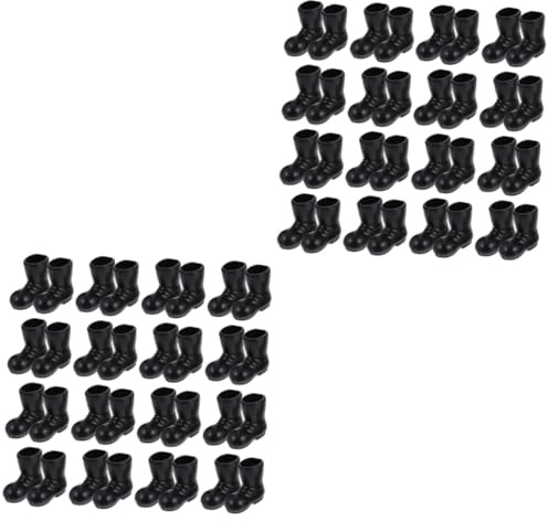 Hohopeti 100pcs Mini Santa Claus Boots Fluffy Christmas Mini Shoes Props Decorative Miniature Shoes Ornaments for Home Decor