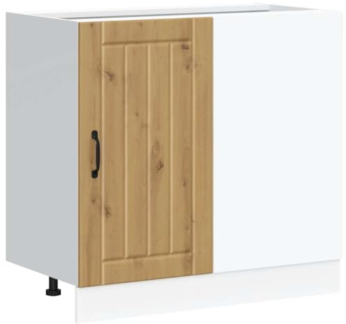 vidaXL Mueble bajo de Cocina Lucca Madera Artesanal de Roble