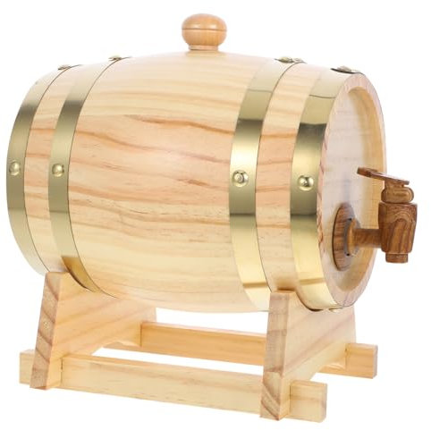 MOLUCKFU Barril De Cerveza De Barrica De Roble Dispensador De Vino Decoración De Hogar