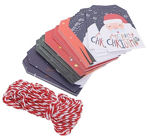 Alipis 100stücke Weihnachtskarten Geschenkbox-karten Als Verpackungskarten Mit Weihnachtsbaumanhänger Und Hängeanhänger Für Geschenkanhänger Und Dekorationen
