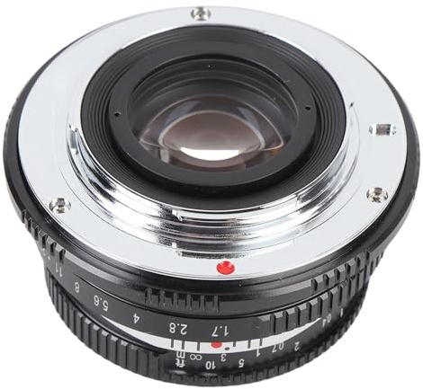 25mm F1.7 Manual Focus Prime Fixed Lens for G1 G2 G3 G5 G6 G7 M4/3 Mount Mirrorless Camera (Black)