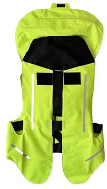 Unisex-Motorrad-Airbagweste Reitjacke 0,03 S Löst Den Airbag Aus Mit Rückenprotektor, Body-Airbag(Green,M)