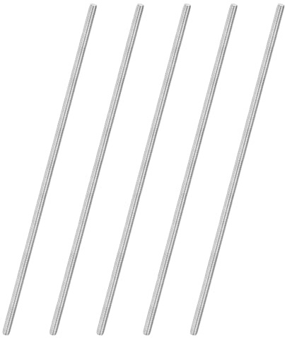 M METERXITY Juego De 5 Barras Roscadas Completas M8x400mm Barras Roscadas | A La Derecha, Tornillo Roscado Métrico, 304 Acero Inoxidable, Para Pernos De Anclaje/Abrazaderas