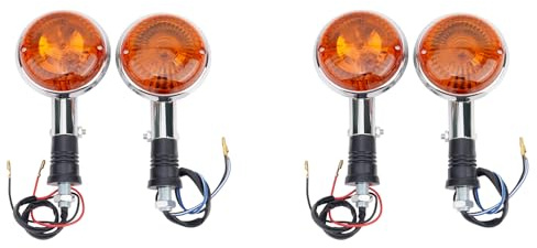 AHL 2 Paare Motorrad Blinker Zubehör Kompatibel mit Yamaha XV400 Virago Vmax 1200 1985-2004/ XJ700 / XJ700X 1985-1986/ XJ750 1982-1983