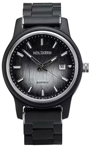 HOLZKERN Herrenuhr Automatik Nightbird Ahorn/Schwarz 9010631022280 | maskuline Armbanduhr für Männer,