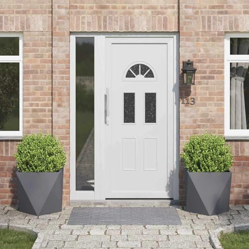 Swpsd Planter 2 pcs Anthracite 50 x 50 x 50 cm Steel flowerpot Model883841