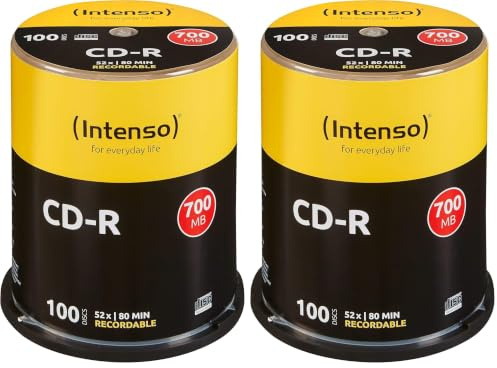Intenso Compatible CD-R 52x CB 700MB 100St (Paquete de 2)