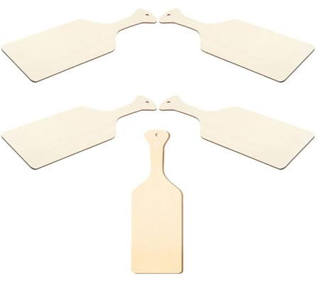 TOYANDONA 5pcs Unfinished Mini Wooden Cutting Board Craft Slices, Blank Wood Chips for DIY Painting and Woodcraft Supplies, Suitable for Hand-Painted Art and Kitchen Decoration