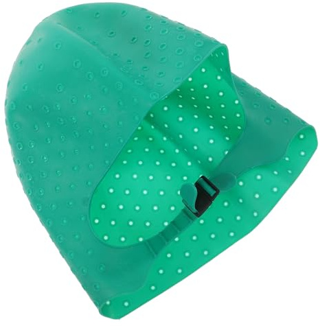 BUTIFULSIC Cuffia per Colpi di Sole in Silicone Verde con Uncinetto Professionale, Riutilizzabile per Casa e Salone, Mantiene Temperatura e Umidità Ottimali