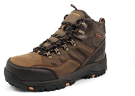 Skechers Relment Traven Herr Klassiska stövlar Walking, Mörkbrunt läder, 48.5 EU