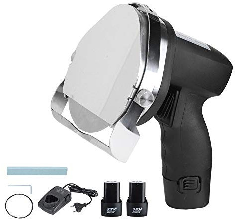 Lecxin Coltello per Kebab Elettrico, Spessore Regolabile Regolabile Coltello per Kebab Elettrico Strumento per affettare taglierina di Carne per Negozi di Carne arrosto Commerciale per Uso Domestico